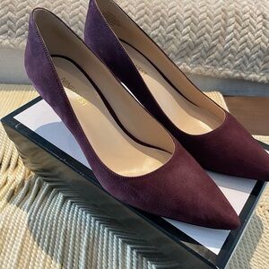Nine West Women's Deep Burgundy Suede Heels
